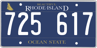 RI license plate 725617