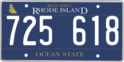 RI license plate 725618
