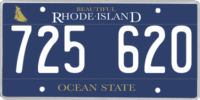 RI license plate 725620