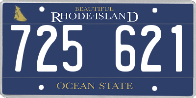 RI license plate 725621