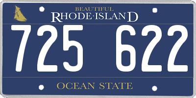 RI license plate 725622