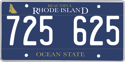 RI license plate 725625