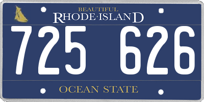 RI license plate 725626