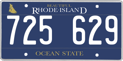 RI license plate 725629