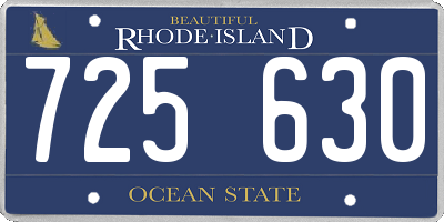 RI license plate 725630