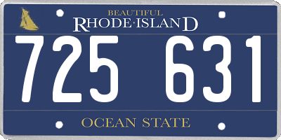 RI license plate 725631