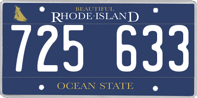 RI license plate 725633