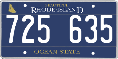 RI license plate 725635