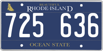 RI license plate 725636