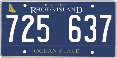 RI license plate 725637