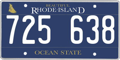 RI license plate 725638