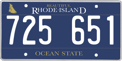 RI license plate 725651