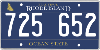 RI license plate 725652