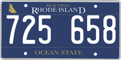 RI license plate 725658
