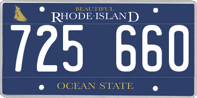 RI license plate 725660