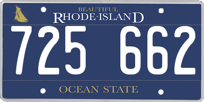 RI license plate 725662