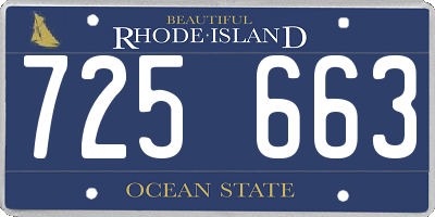 RI license plate 725663