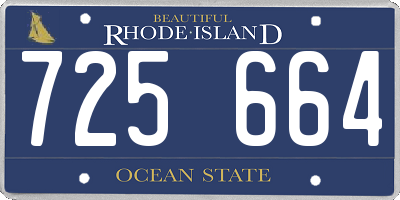 RI license plate 725664