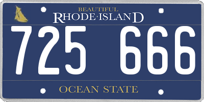 RI license plate 725666