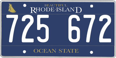 RI license plate 725672