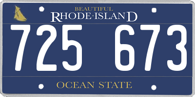 RI license plate 725673