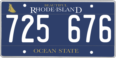 RI license plate 725676