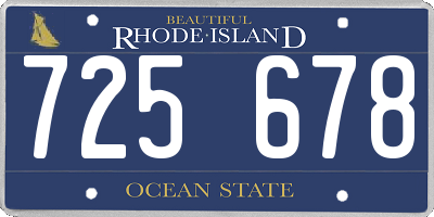 RI license plate 725678