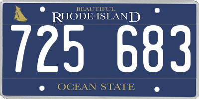 RI license plate 725683