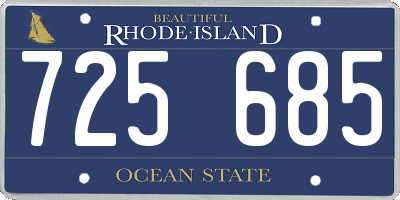 RI license plate 725685