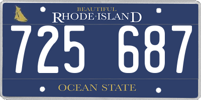 RI license plate 725687