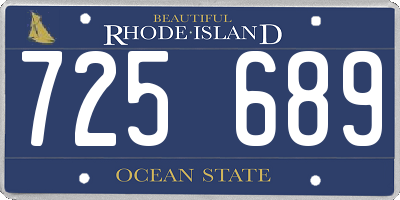 RI license plate 725689