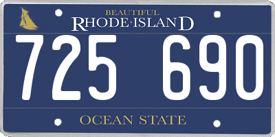 RI license plate 725690