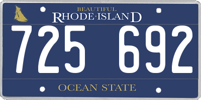 RI license plate 725692