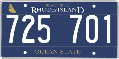 RI license plate 725701