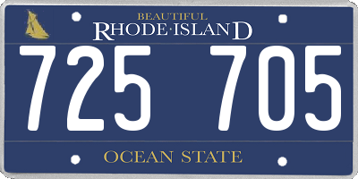 RI license plate 725705