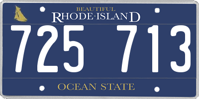 RI license plate 725713