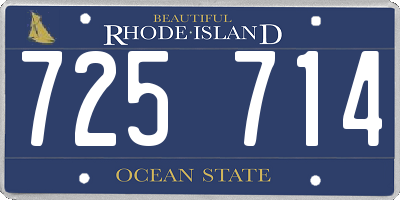 RI license plate 725714