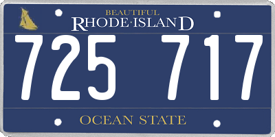 RI license plate 725717