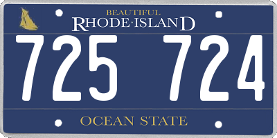 RI license plate 725724