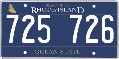 RI license plate 725726