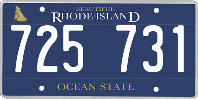 RI license plate 725731