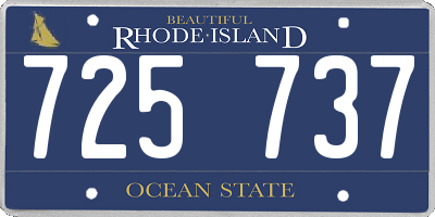 RI license plate 725737