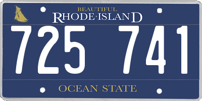 RI license plate 725741