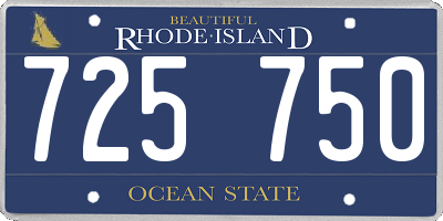 RI license plate 725750