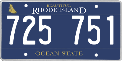 RI license plate 725751