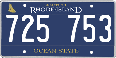 RI license plate 725753