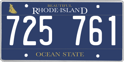 RI license plate 725761