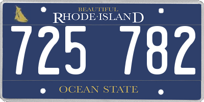 RI license plate 725782