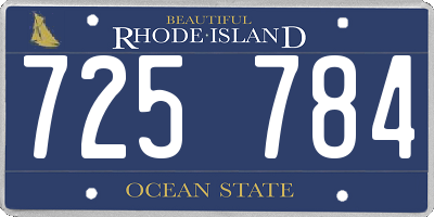 RI license plate 725784