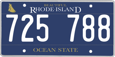 RI license plate 725788